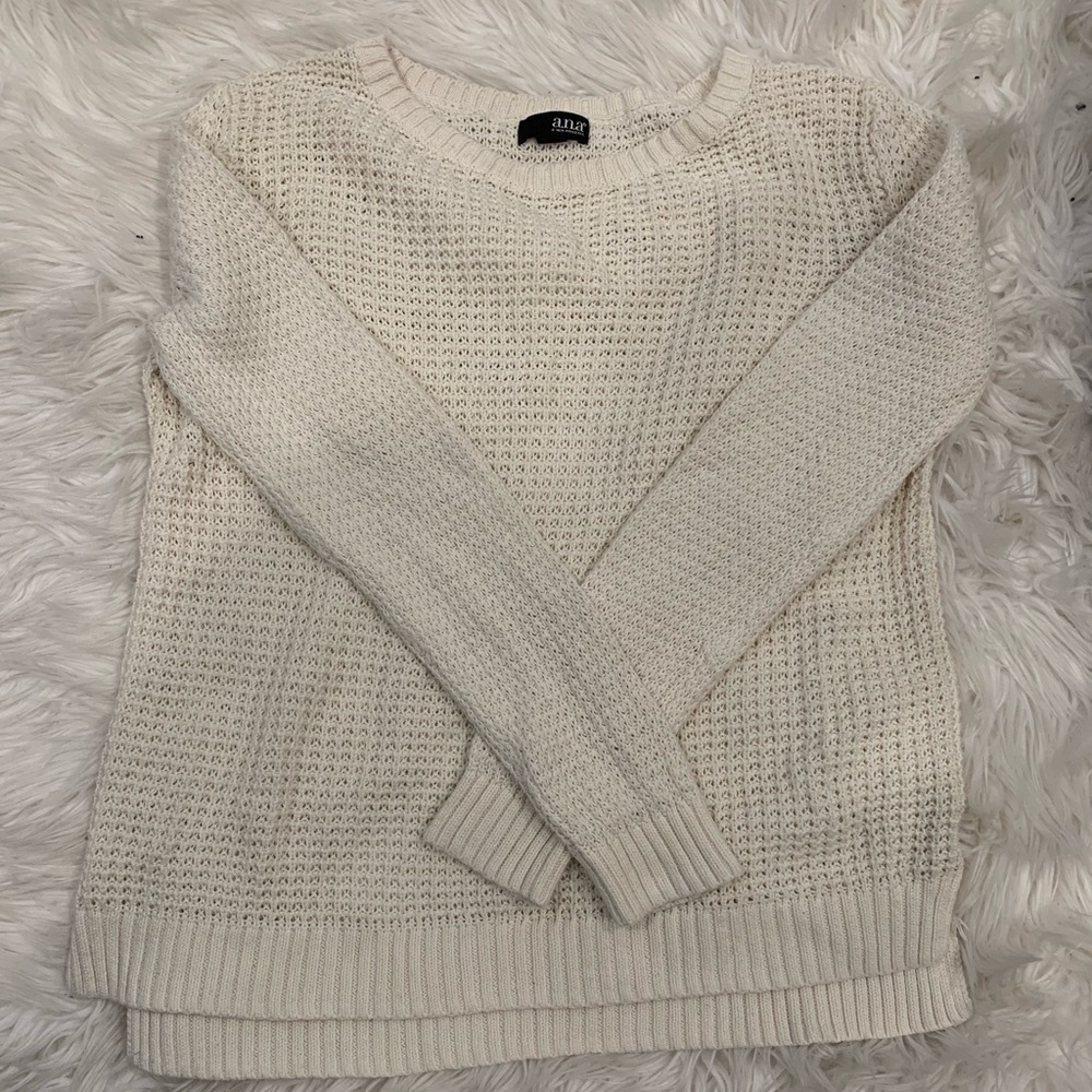 cream knit sweater